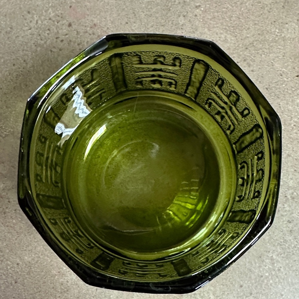 Vintage Indiana Glass Avocado Green Planter/Decorative Bowl - Picture 2 of 4